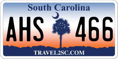 SC license plate AHS466