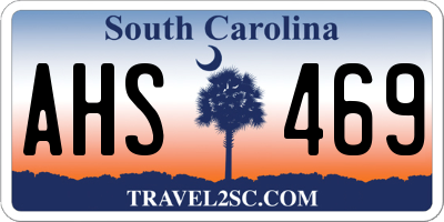 SC license plate AHS469
