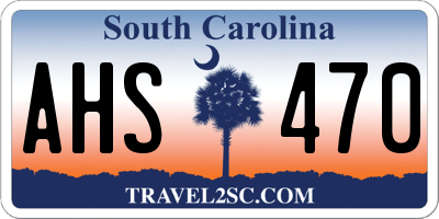 SC license plate AHS470