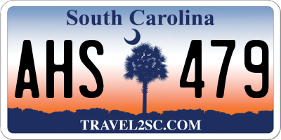 SC license plate AHS479