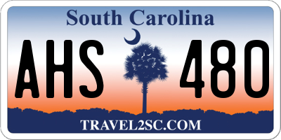 SC license plate AHS480