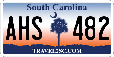 SC license plate AHS482
