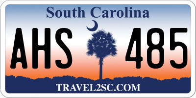 SC license plate AHS485