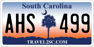 SC license plate AHS499