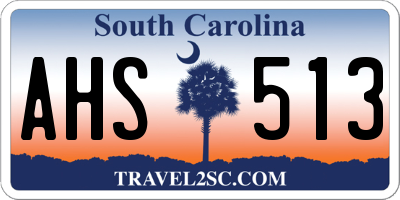SC license plate AHS513