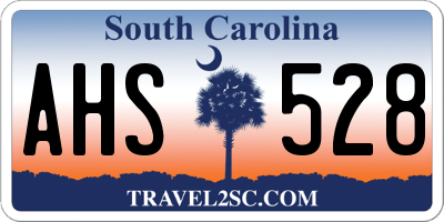 SC license plate AHS528