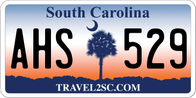 SC license plate AHS529