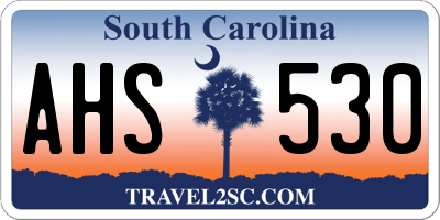 SC license plate AHS530