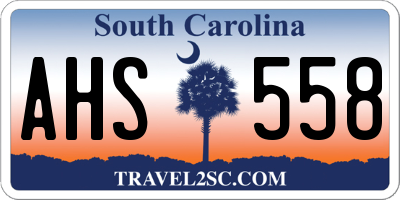 SC license plate AHS558
