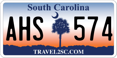 SC license plate AHS574