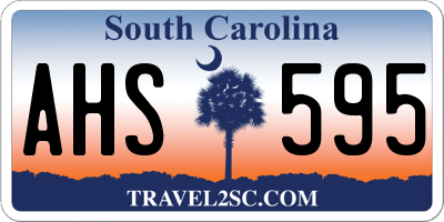 SC license plate AHS595