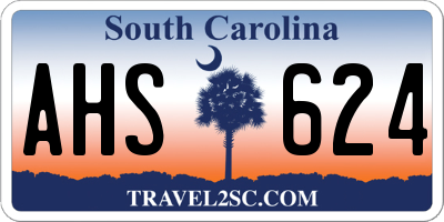 SC license plate AHS624