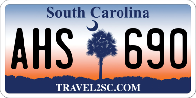 SC license plate AHS690