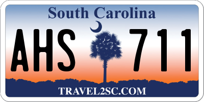 SC license plate AHS711