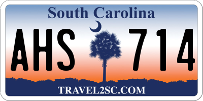 SC license plate AHS714