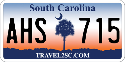 SC license plate AHS715