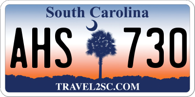 SC license plate AHS730