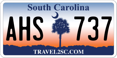 SC license plate AHS737