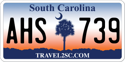 SC license plate AHS739