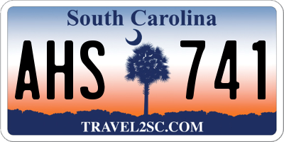 SC license plate AHS741