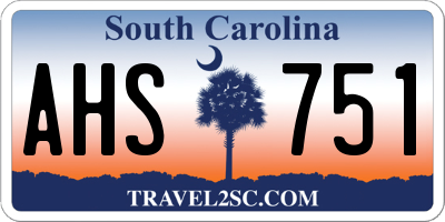 SC license plate AHS751