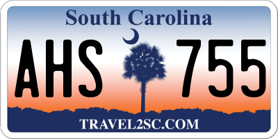 SC license plate AHS755