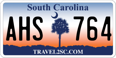 SC license plate AHS764