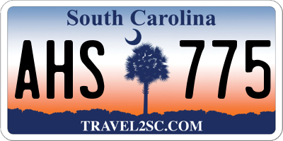 SC license plate AHS775
