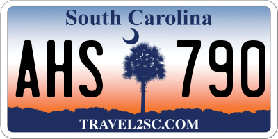 SC license plate AHS790
