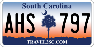 SC license plate AHS797