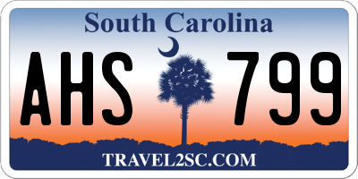 SC license plate AHS799