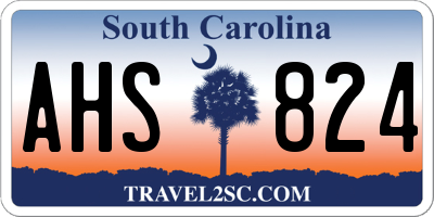 SC license plate AHS824