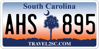 SC license plate AHS895