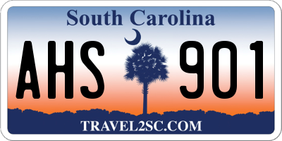 SC license plate AHS901