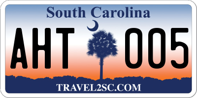 SC license plate AHT005
