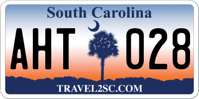 SC license plate AHT028