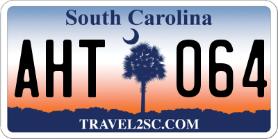SC license plate AHT064