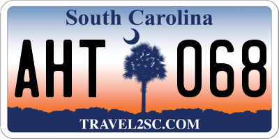 SC license plate AHT068