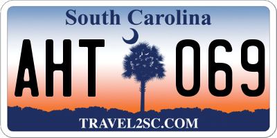 SC license plate AHT069