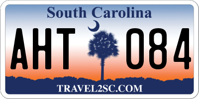 SC license plate AHT084