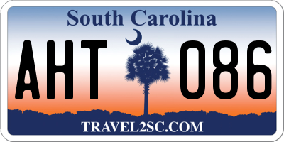 SC license plate AHT086