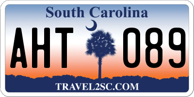 SC license plate AHT089
