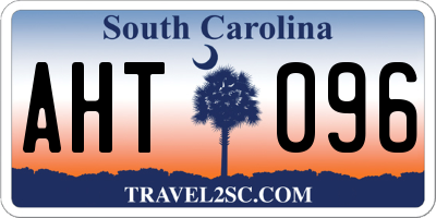 SC license plate AHT096