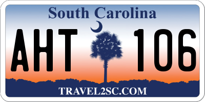 SC license plate AHT106