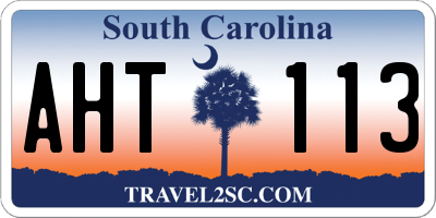 SC license plate AHT113