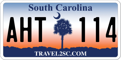 SC license plate AHT114