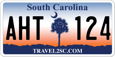 SC license plate AHT124