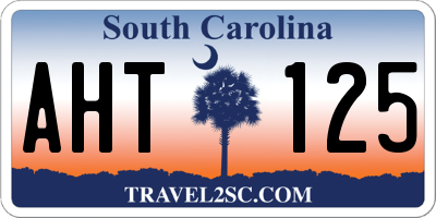 SC license plate AHT125