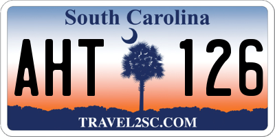 SC license plate AHT126
