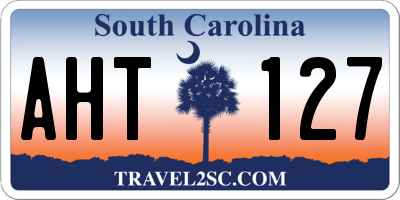 SC license plate AHT127